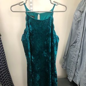 Green Velvet Dress